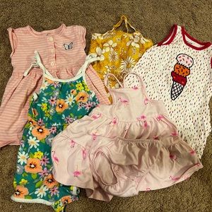 Baby Girl dresses/rompers size 12 months